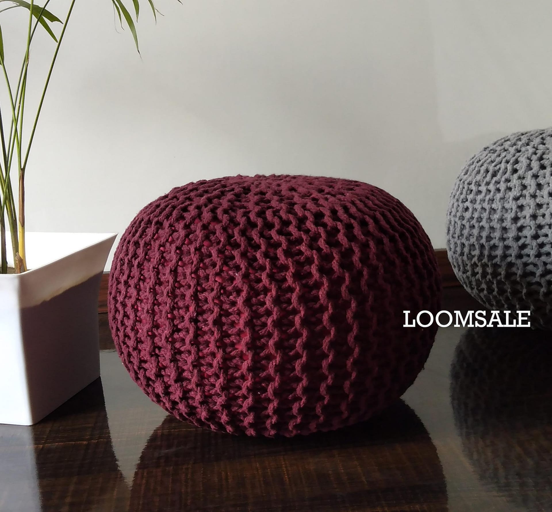 Maroon pouf deals